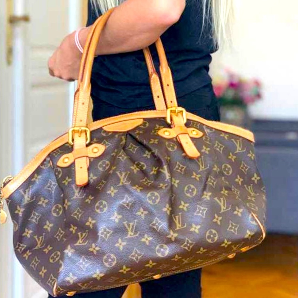 Louis Vuitton Brown and Tan Monogram Shoulder Bag